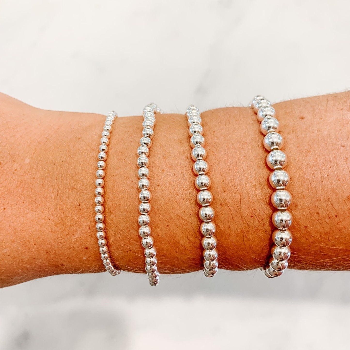 Sterling Silver 3mm, 4mm, 5mm, 6mm Bracelets