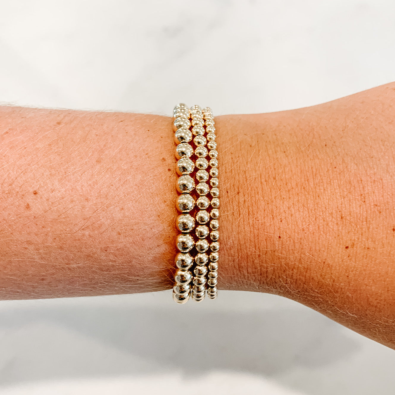 Children's Classic Gold Beaded Bracelet Set