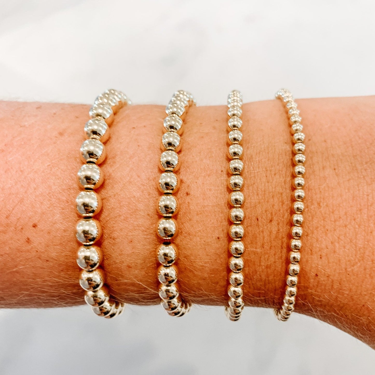 3mm, 4mm, 5mm, 6mm Gold Bracelets