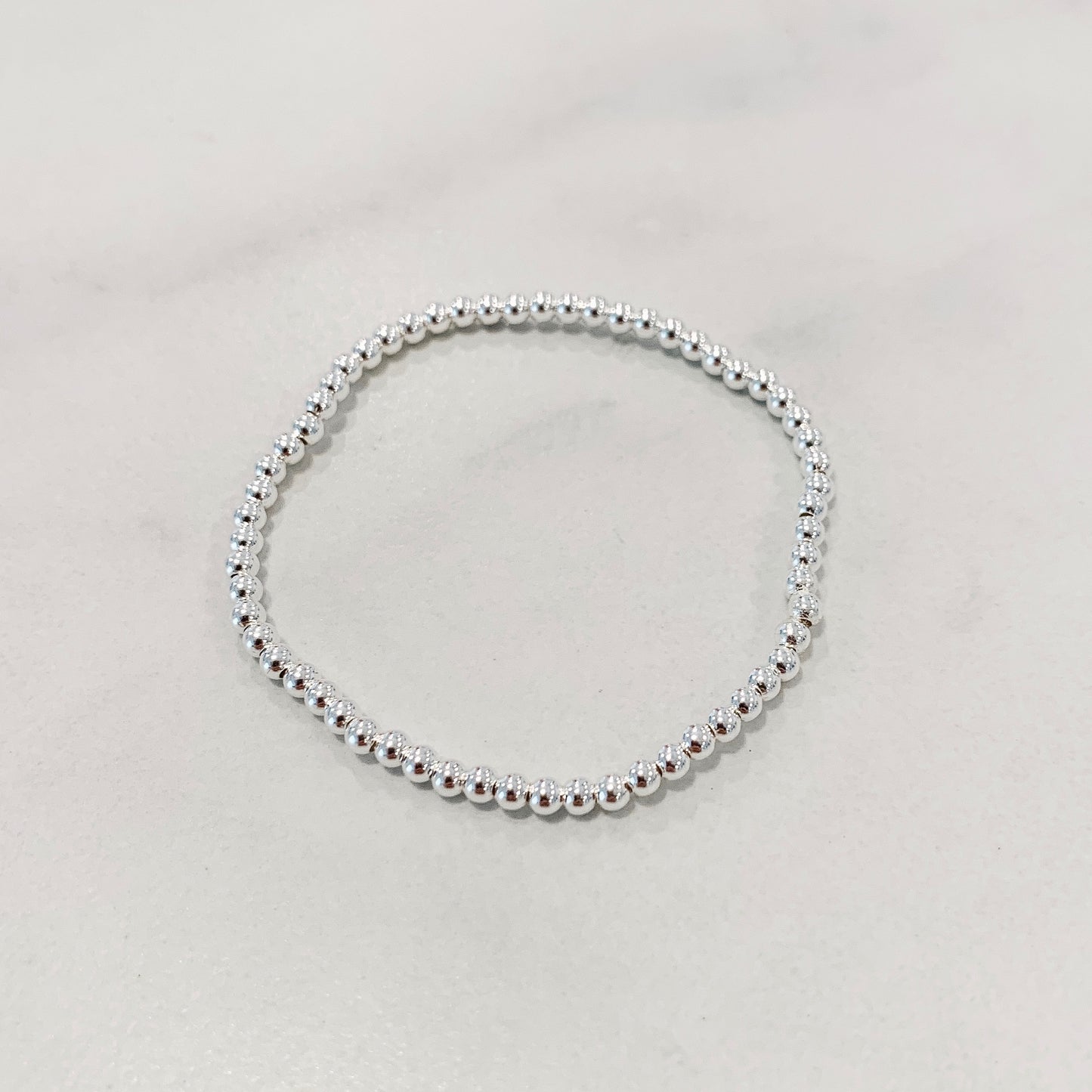 Children's Classic Silver Beaded Bracelet
