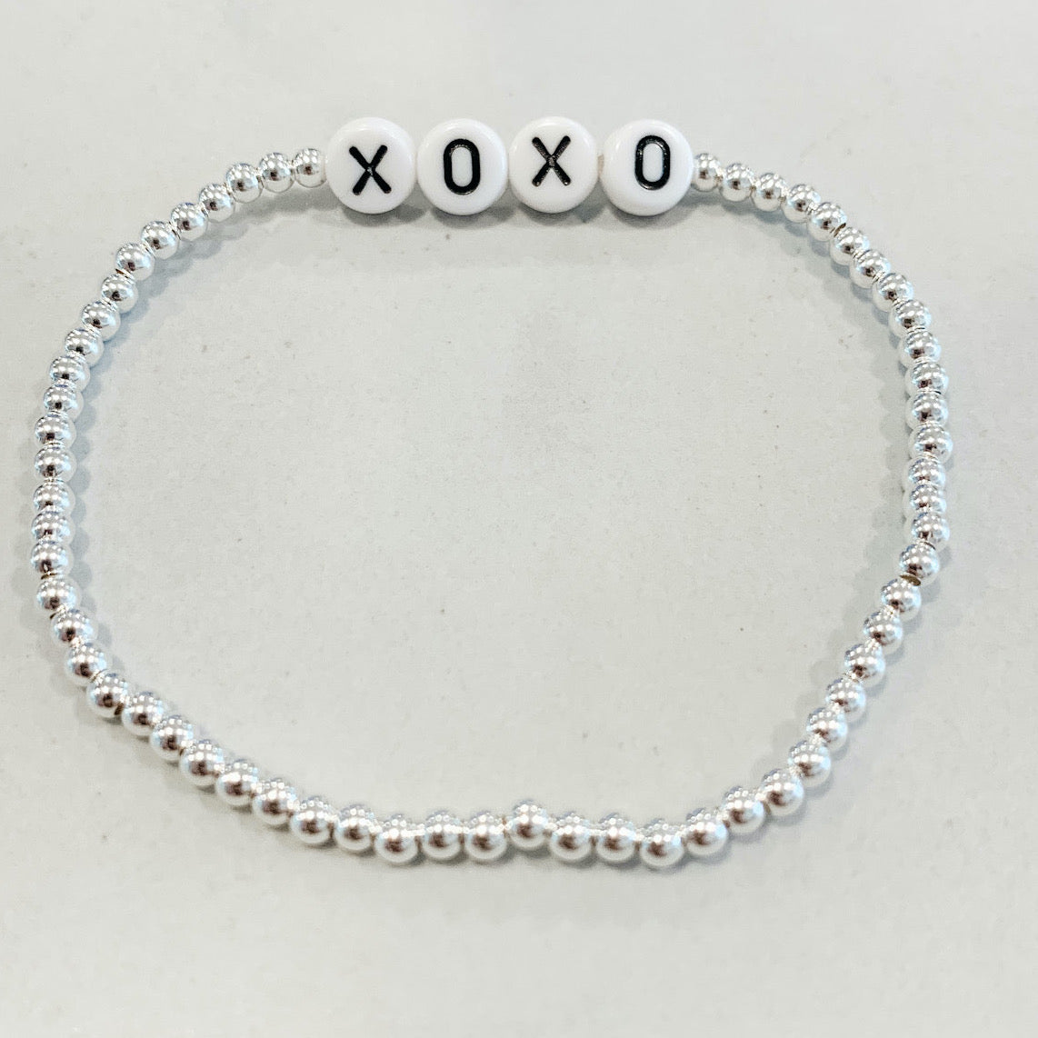 Custom Classic Silver Beaded Bracelet