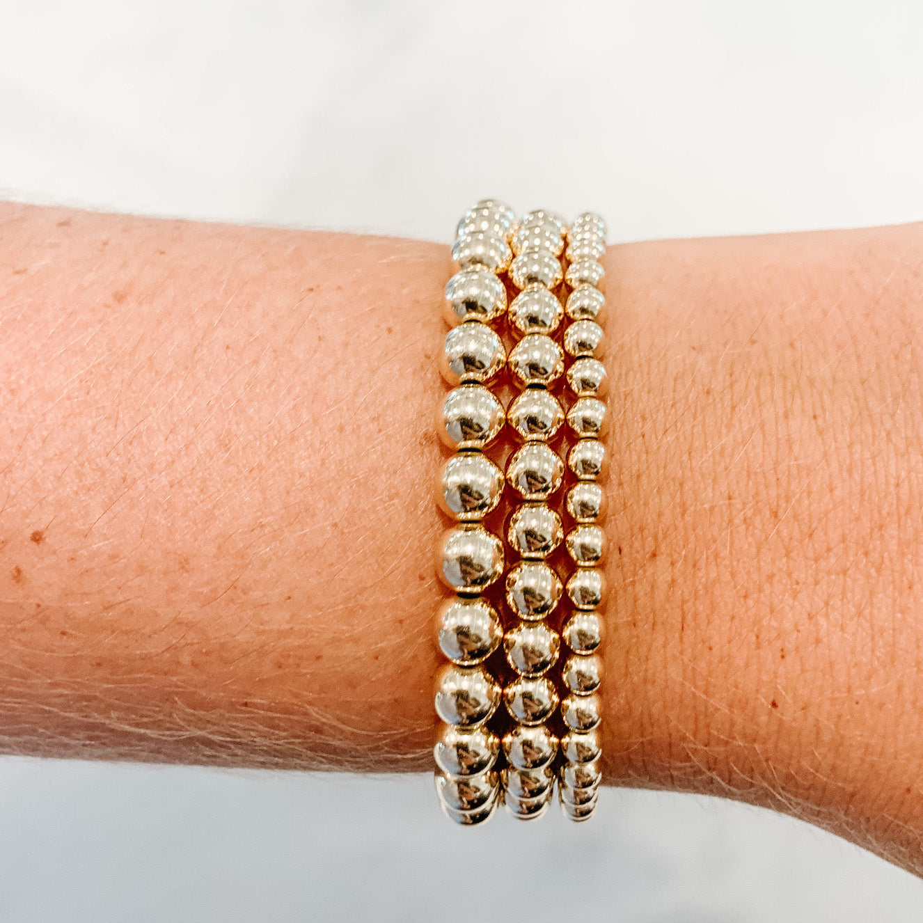 Children's Classic Gold Beaded Bracelet Set
