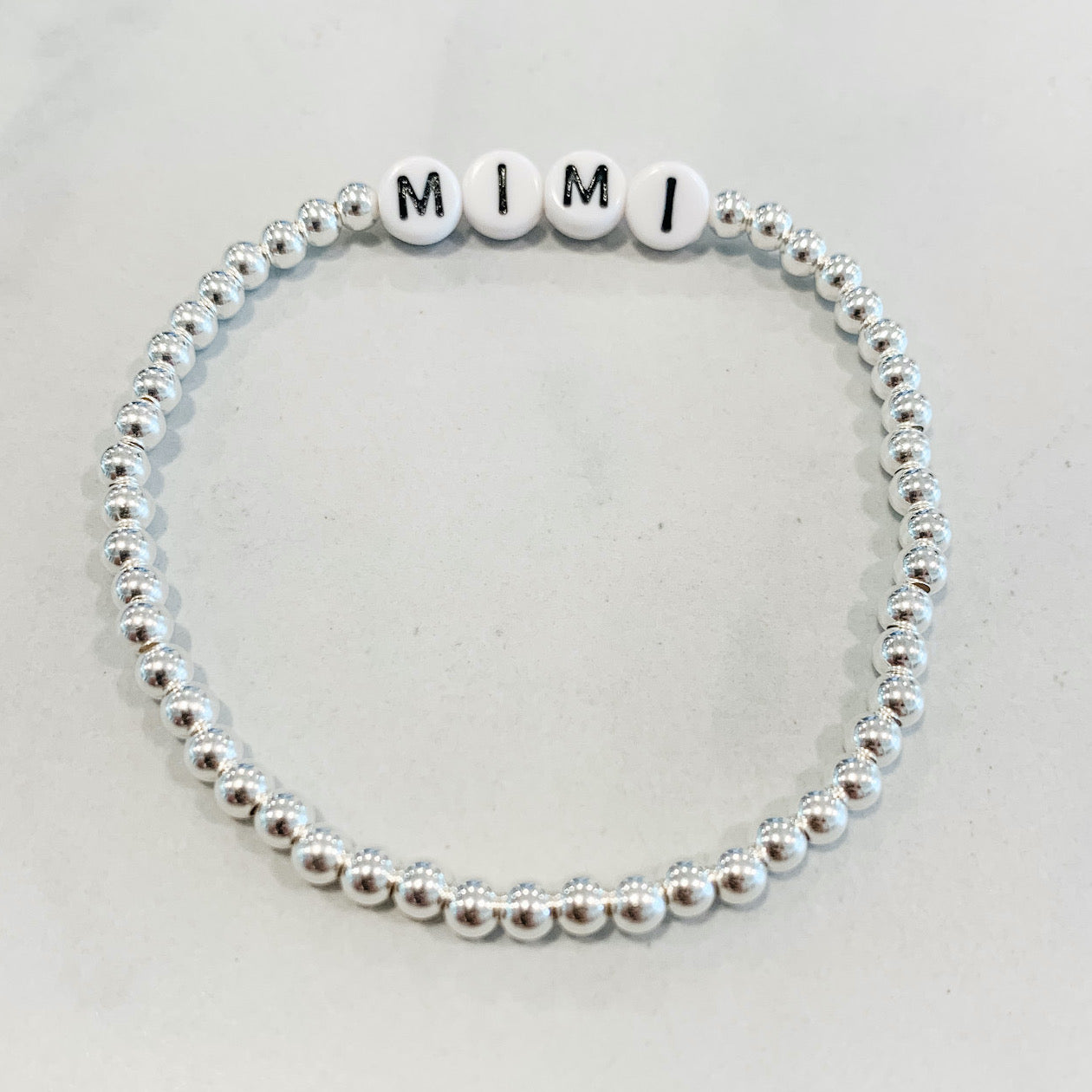 Custom Classic Silver Beaded Bracelet