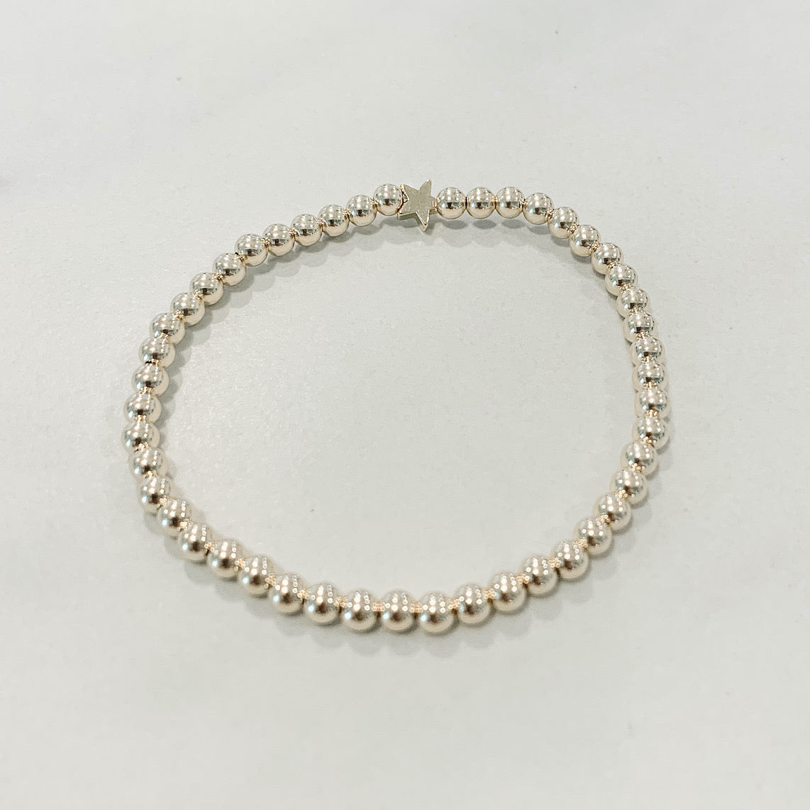 Children's Classic Gold Beaded Bracelet - Gold Star