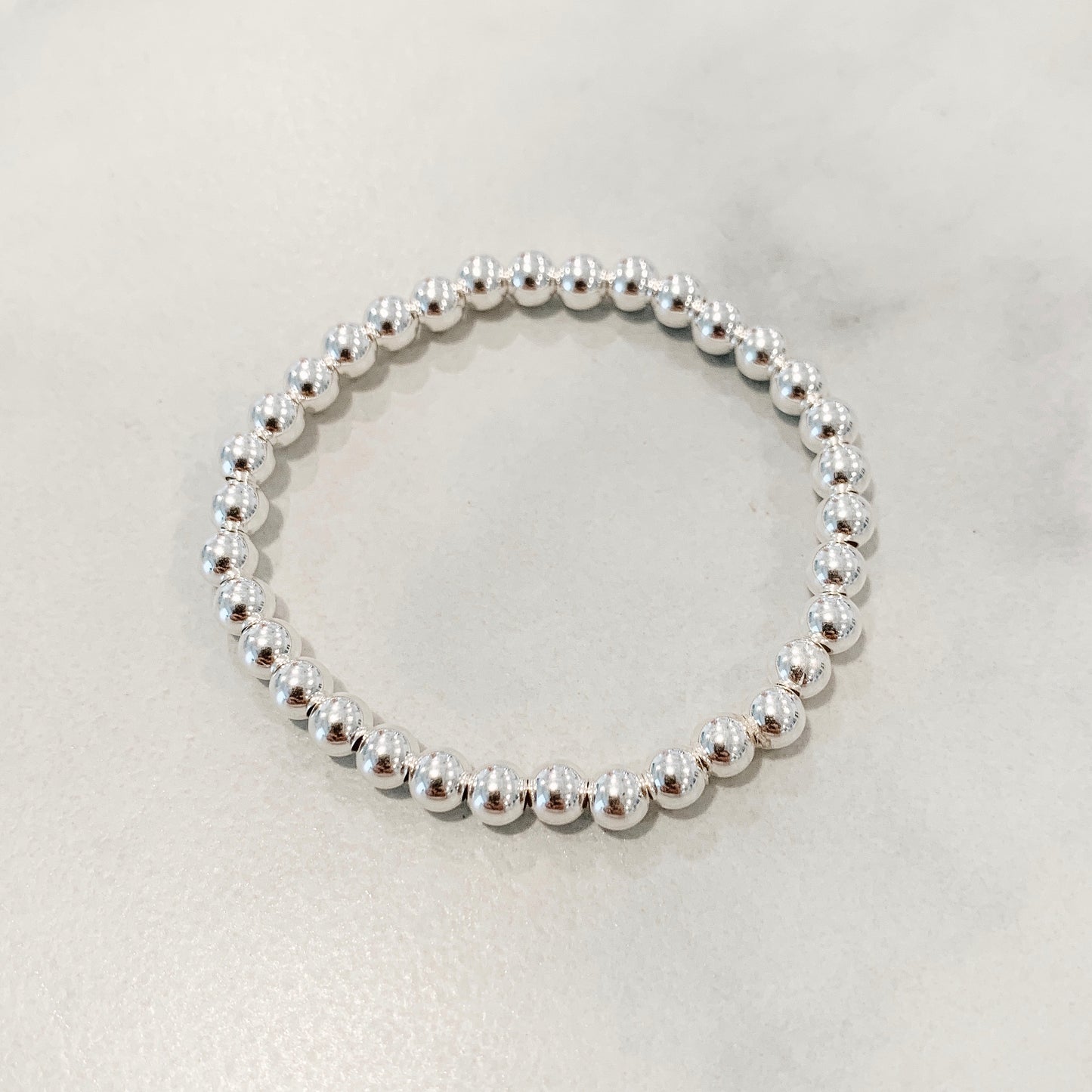Children's Classic Silver Beaded Bracelet