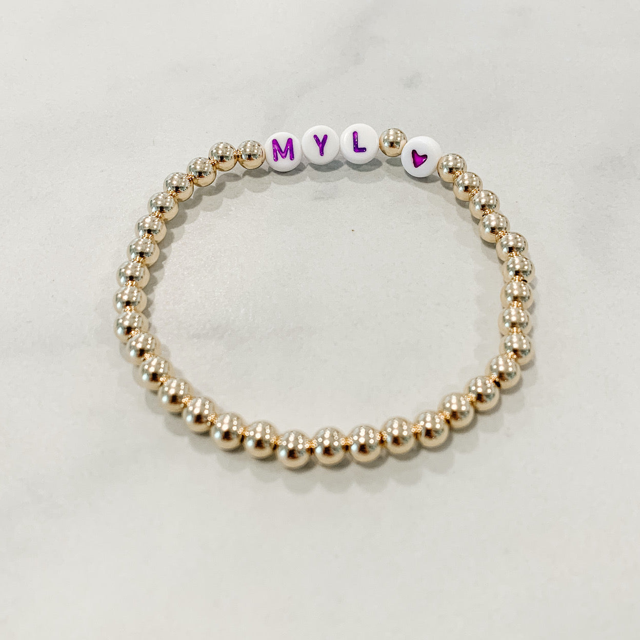 Custom Classic Gold Beaded Bracelet
