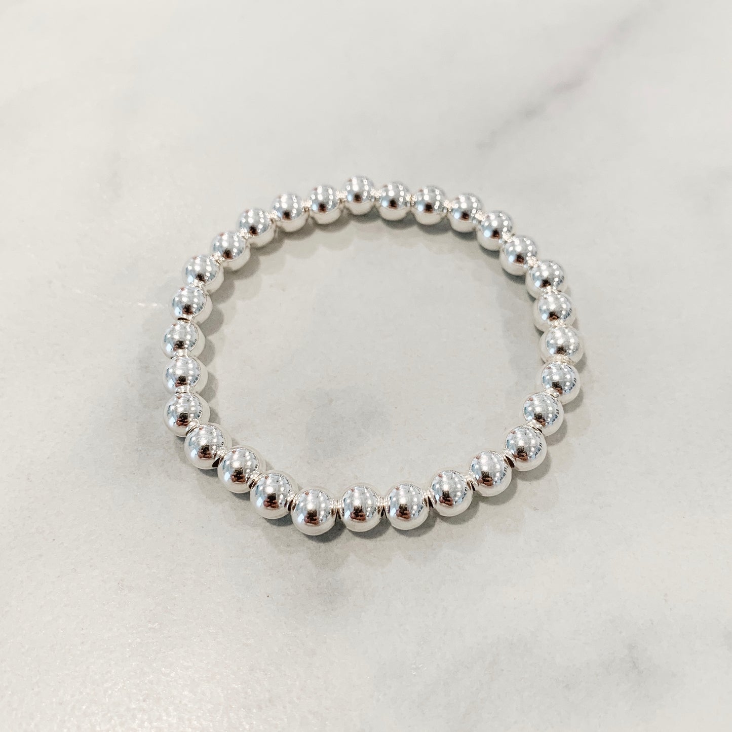 Children's Classic Silver Beaded Bracelet