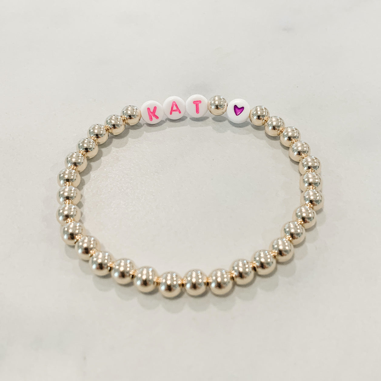 Custom Classic Gold Beaded Bracelet