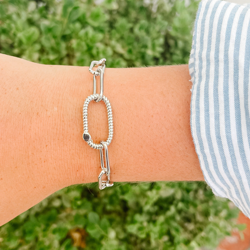 White Gold Filled Lauren Link Bracelet