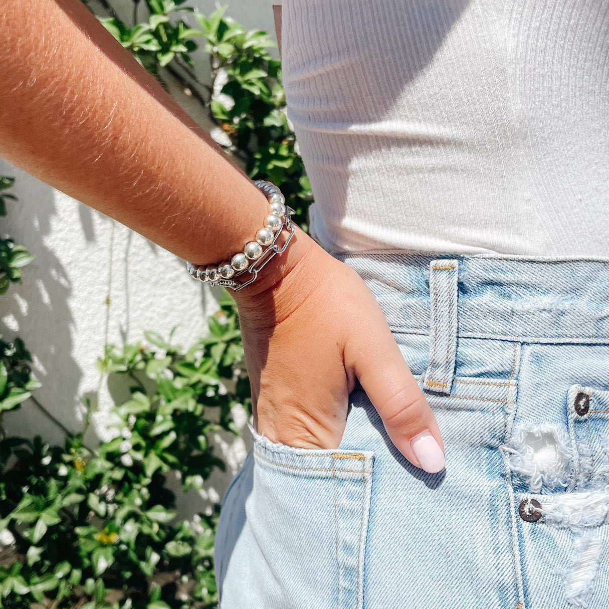 White Gold Filled Lauren Link Bracelet