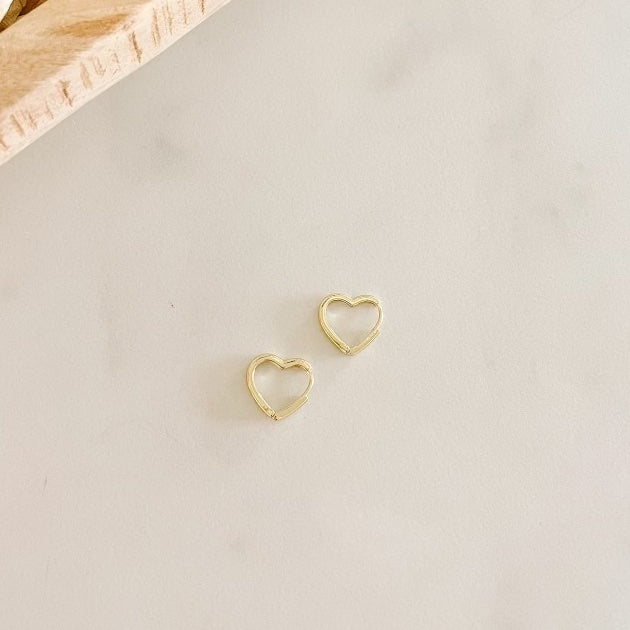Gold Filled Heart Huggies