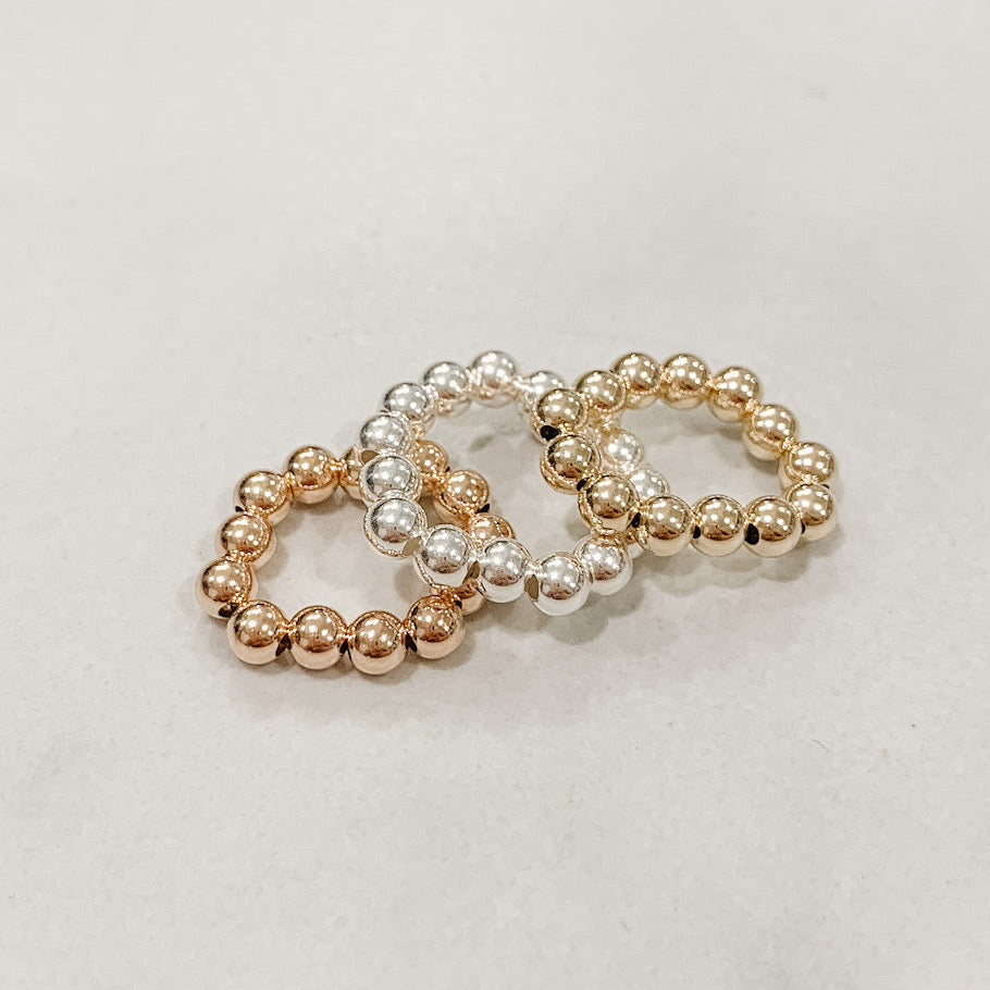 Classic Gold Beaded Ring