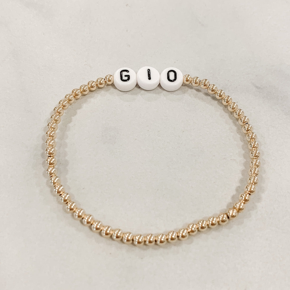 Custom Classic Gold Beaded Bracelet