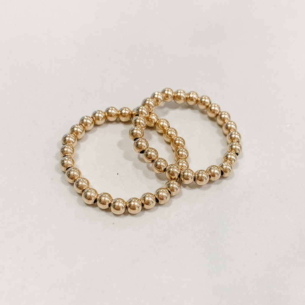 Classic Gold Beaded Ring