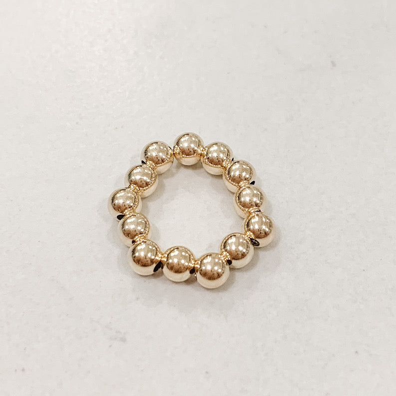 Classic Gold Beaded Ring