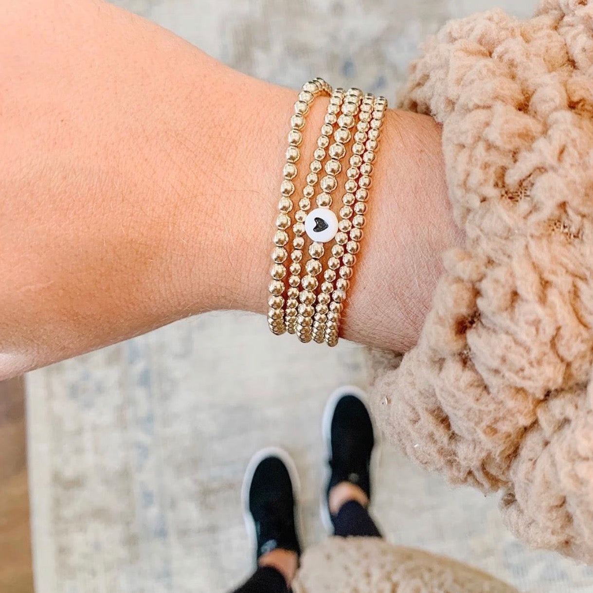 Classic Gold Beaded Bracelet