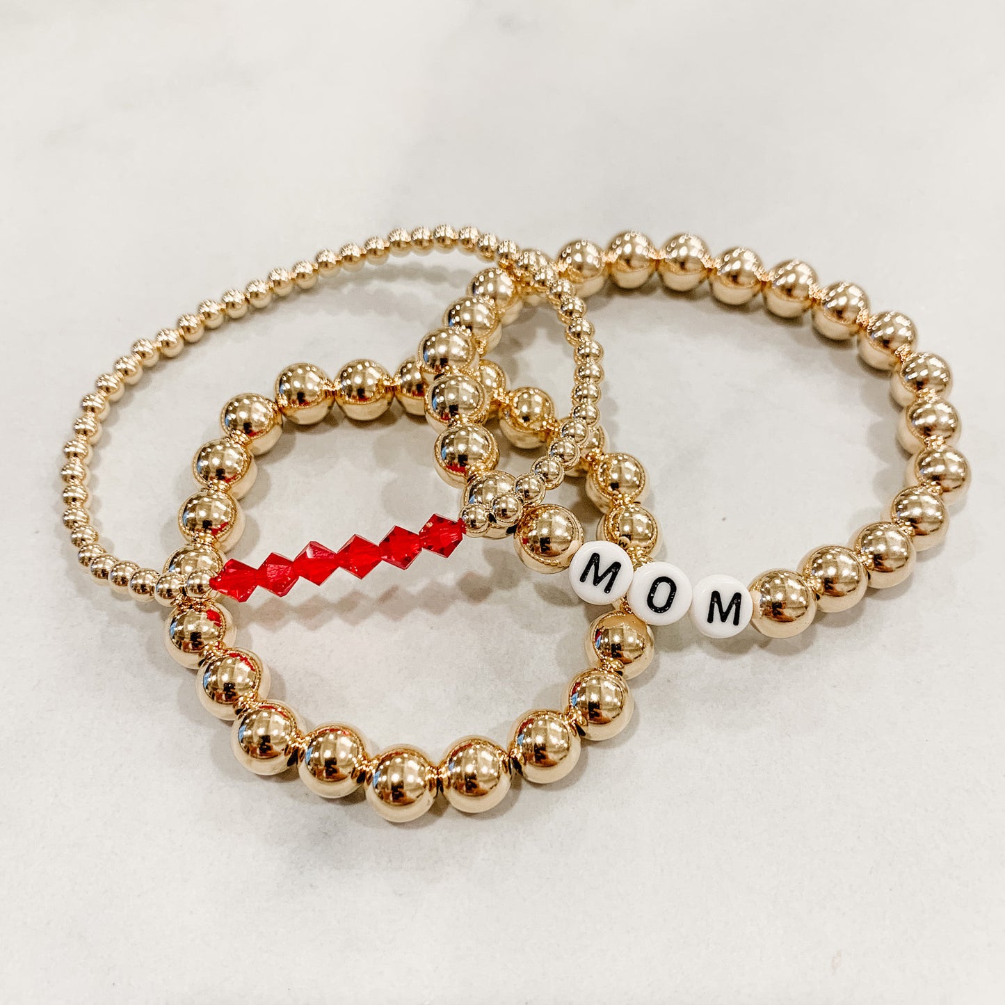 Custom Classic Gold Beaded Bracelet