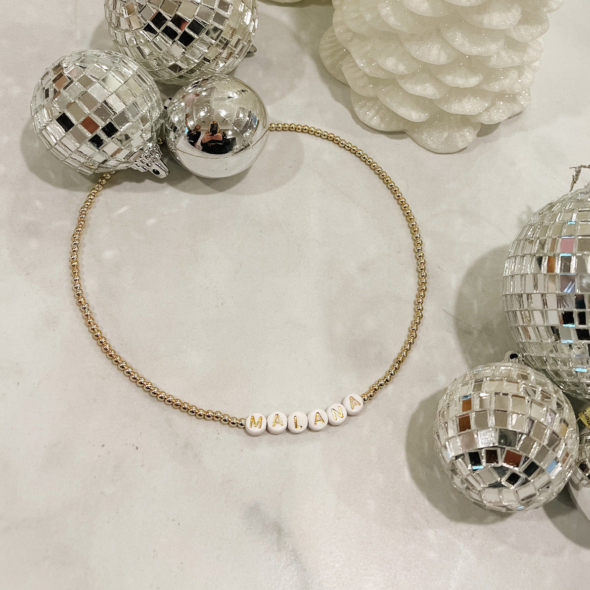 Custom Classic Gold Beaded Necklace