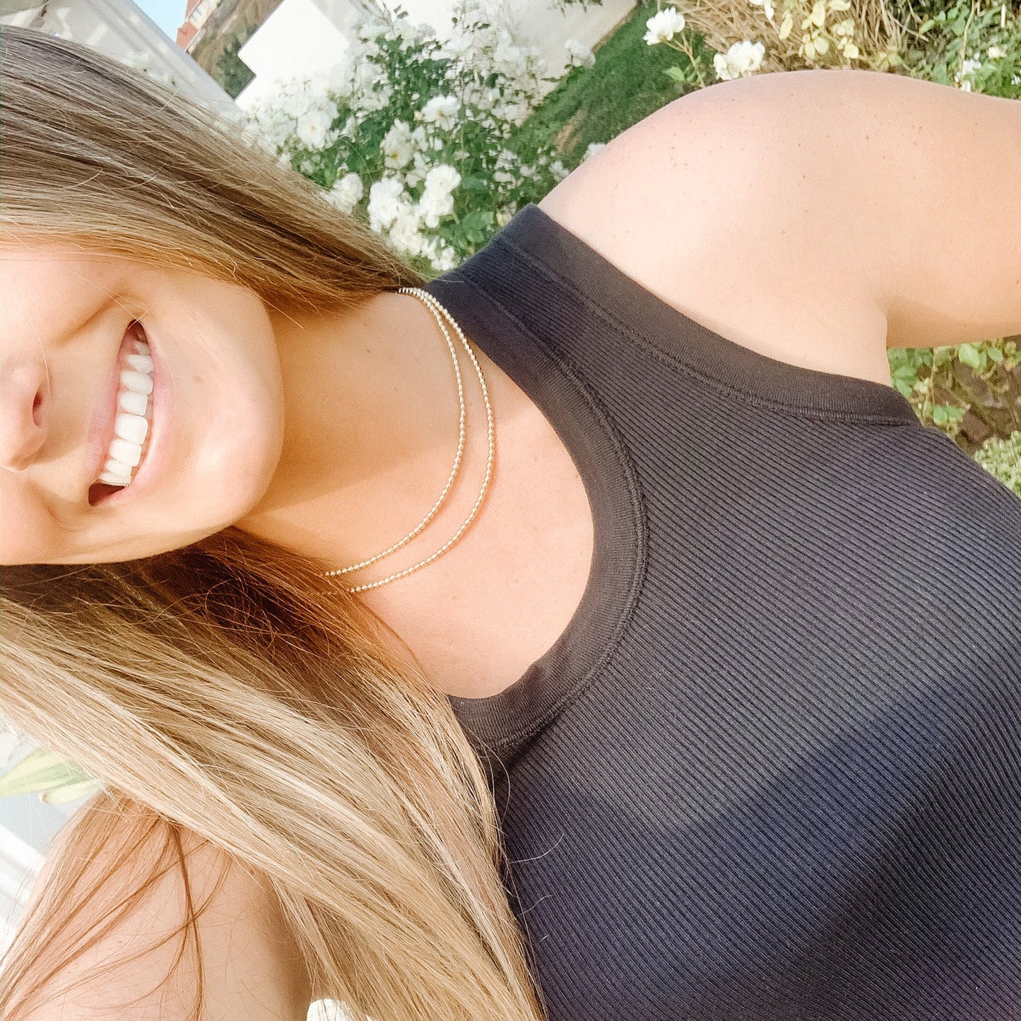 Custom Classic Gold Beaded Necklace