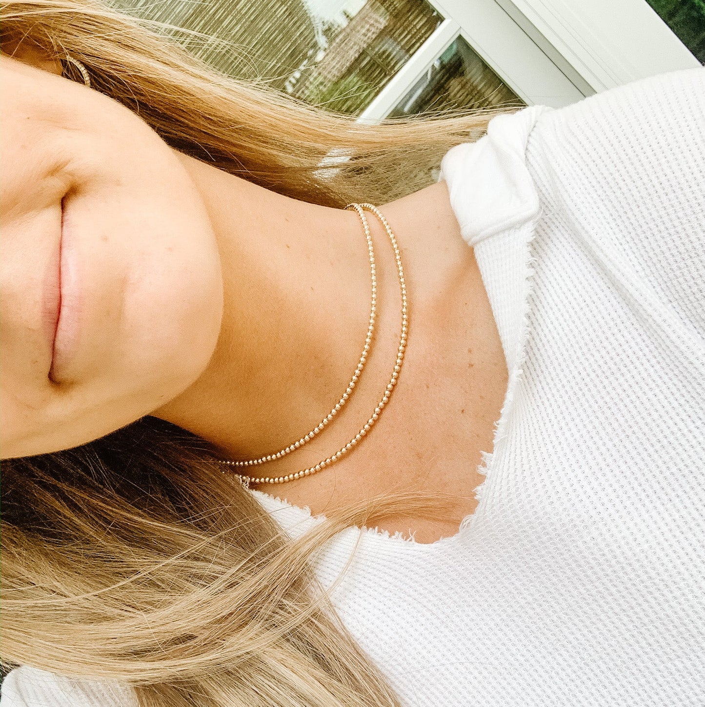 Custom Classic Gold Beaded Necklace