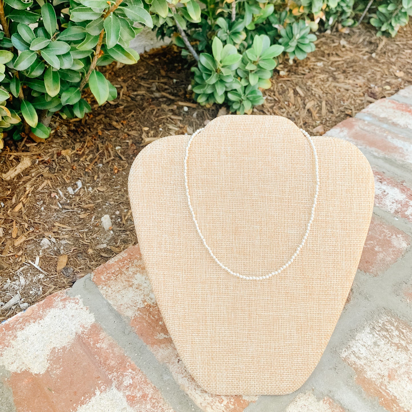 Classic Silver Beaded Necklace