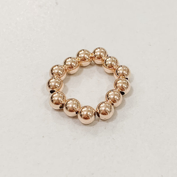 Classic Rose Gold Beaded Ring