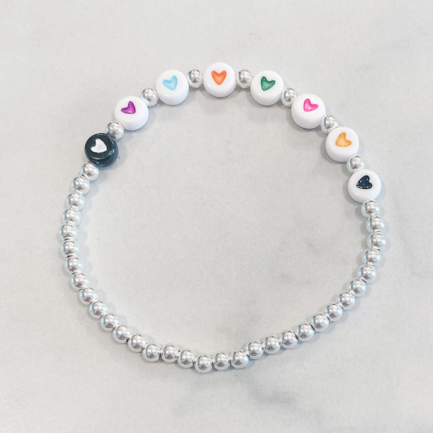 Custom Classic Silver Beaded Bracelet