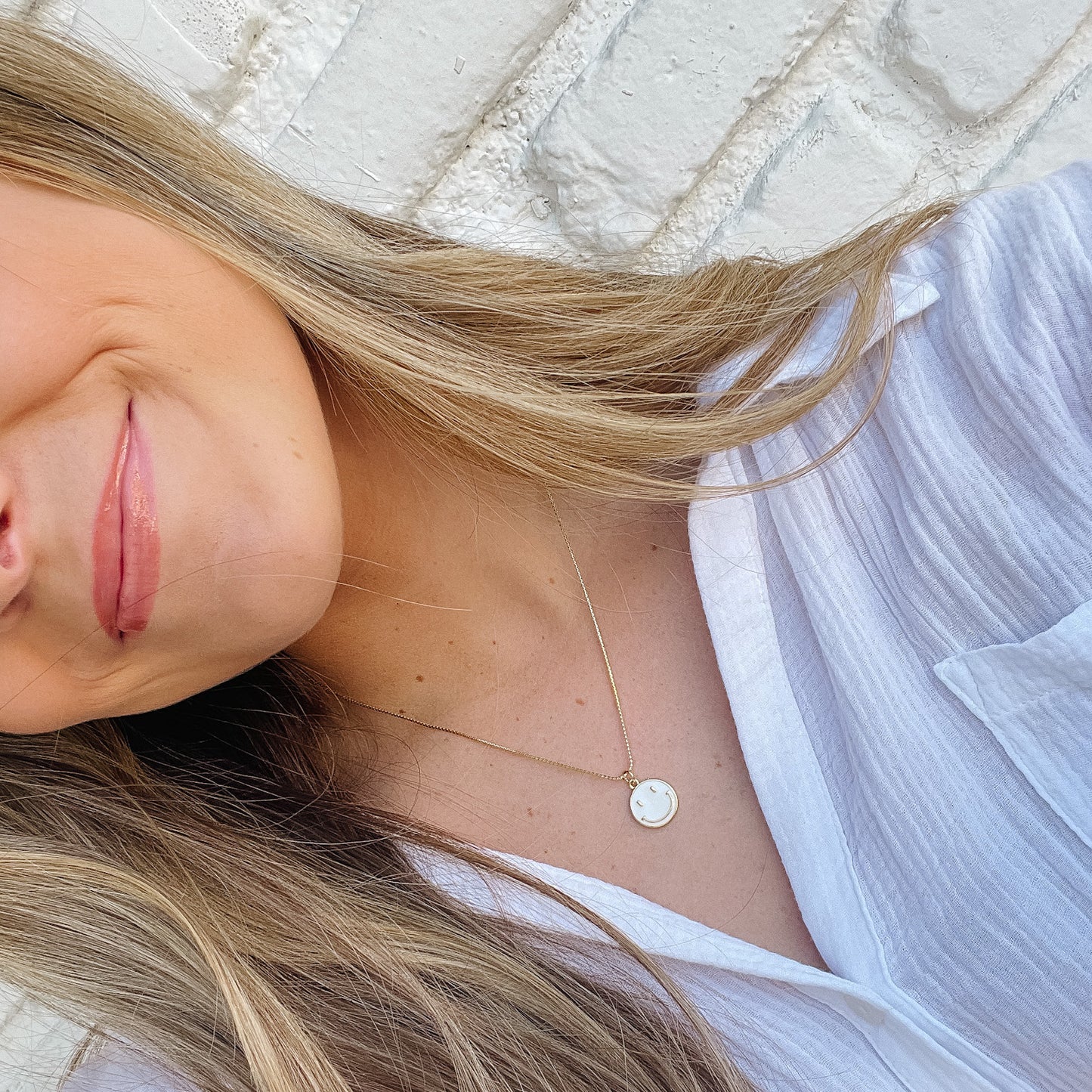 Smiley Gold Necklace