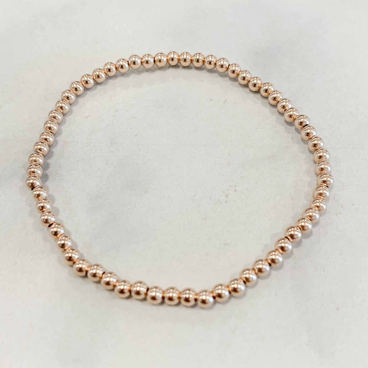 Children's Classic Rose Gold Beaded Bracelet