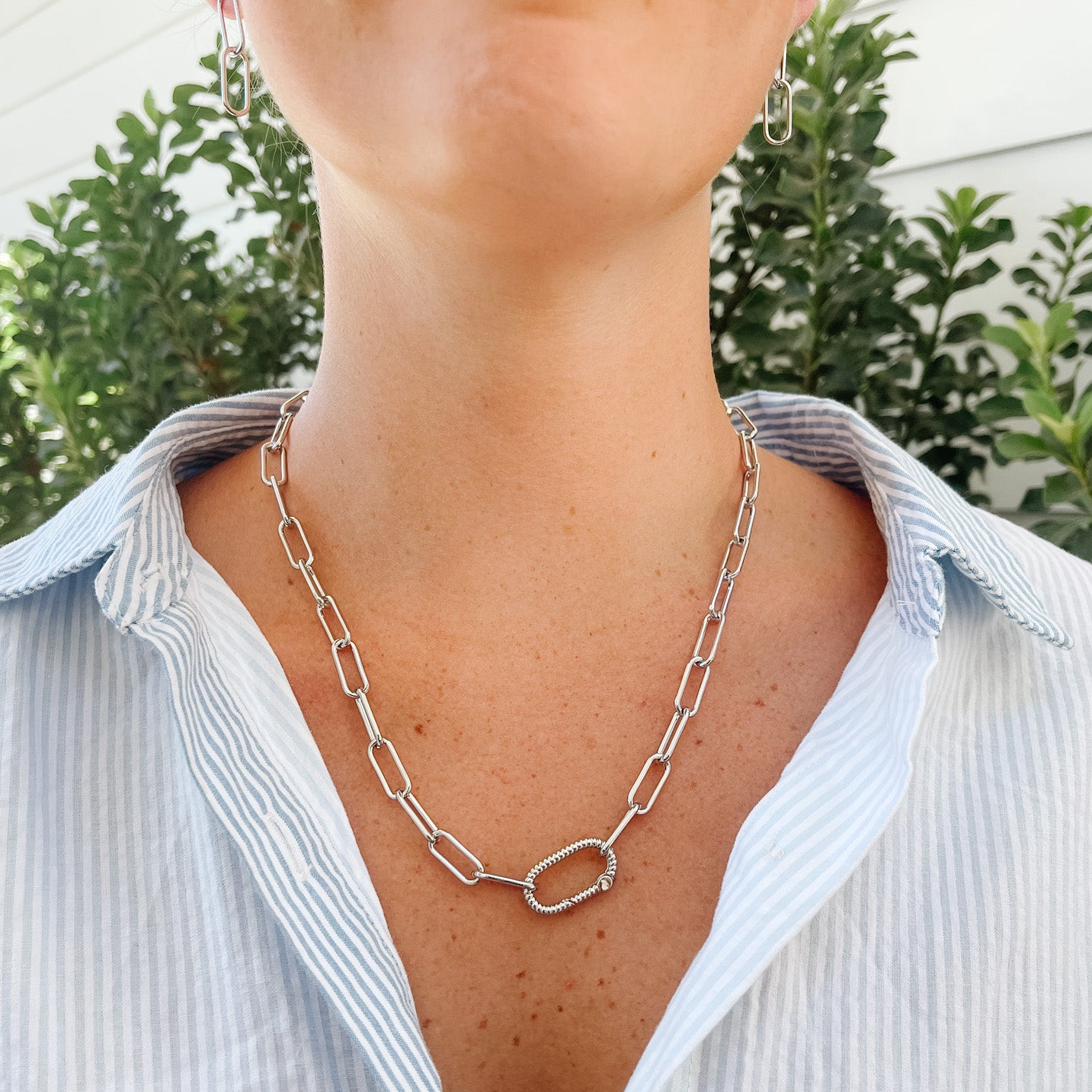 White Gold Filled Lauren Link Necklace