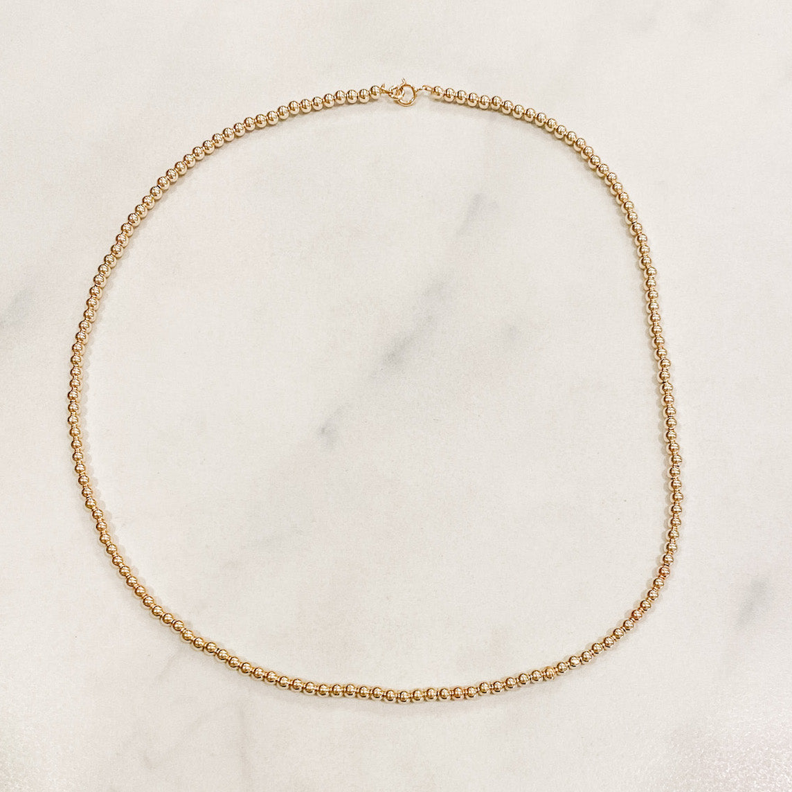Custom Classic Gold Beaded Necklace