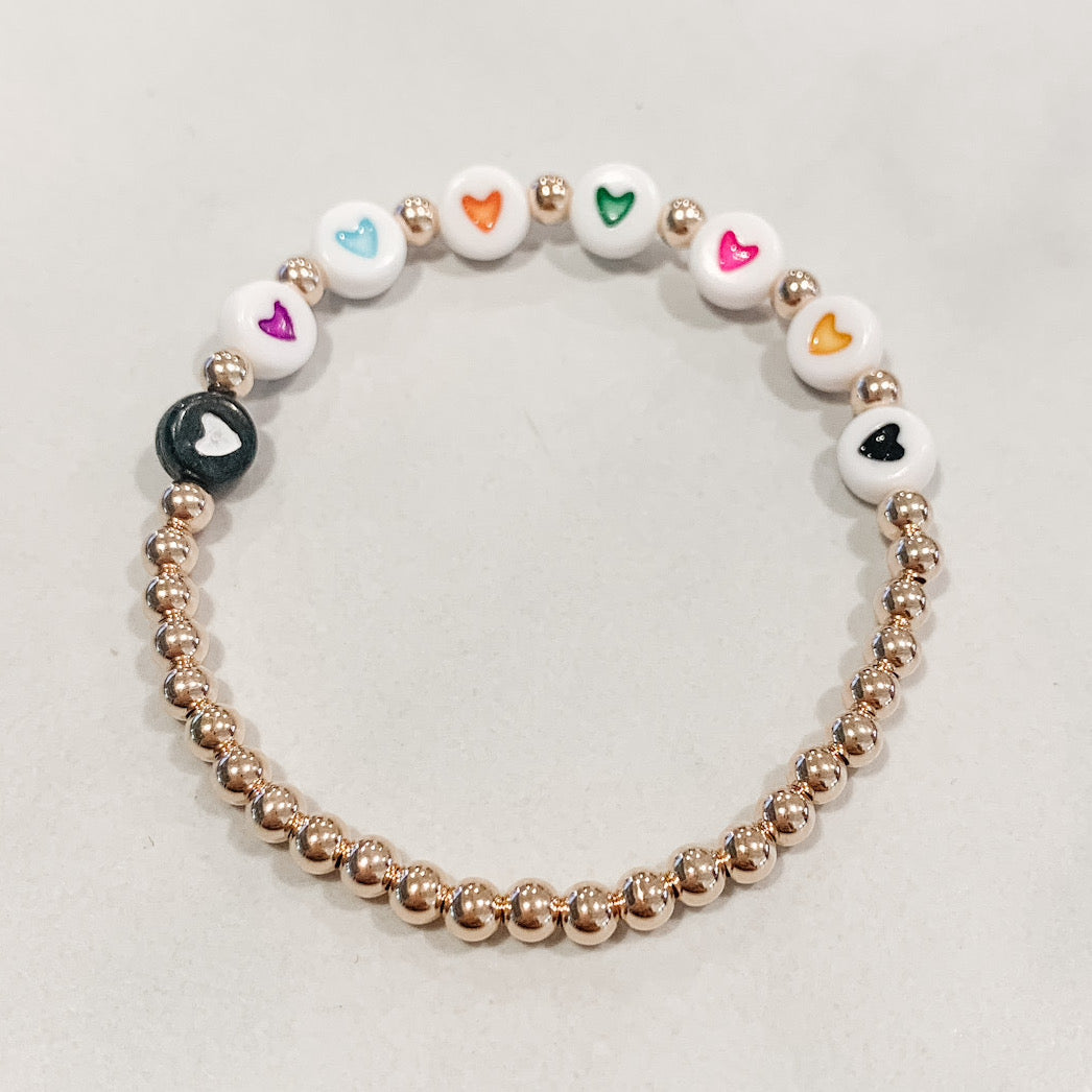 Custom Classic Rose Gold Beaded Bracelet